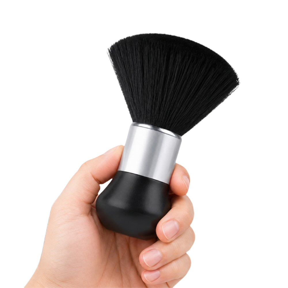 Soft Hair Sweeper Brush with Storage Case Neck Duster Brush for Home Barbershop