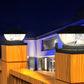 4Pcs 8LED 2 Modes Solar Powered Deck Fence Cap Lights for 4x4 5.5x5.5 Inch Posts