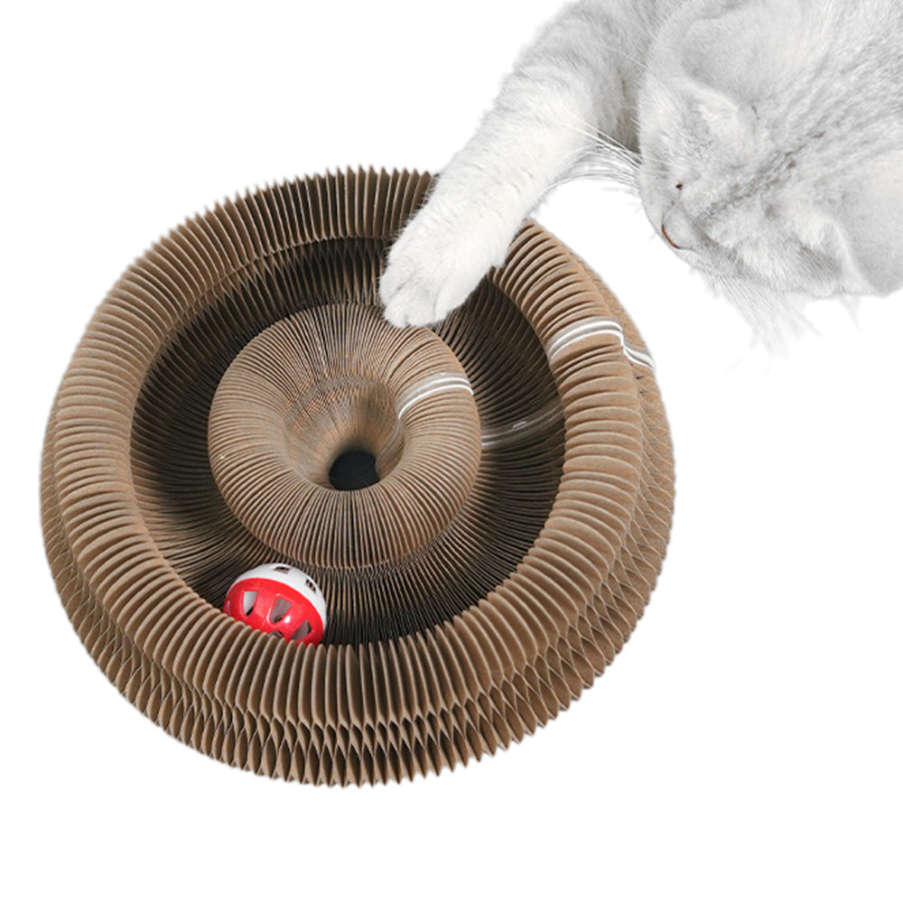 Magic Organ Cat Toy Foldable Reversible Infinity Style Cat Scratch Board