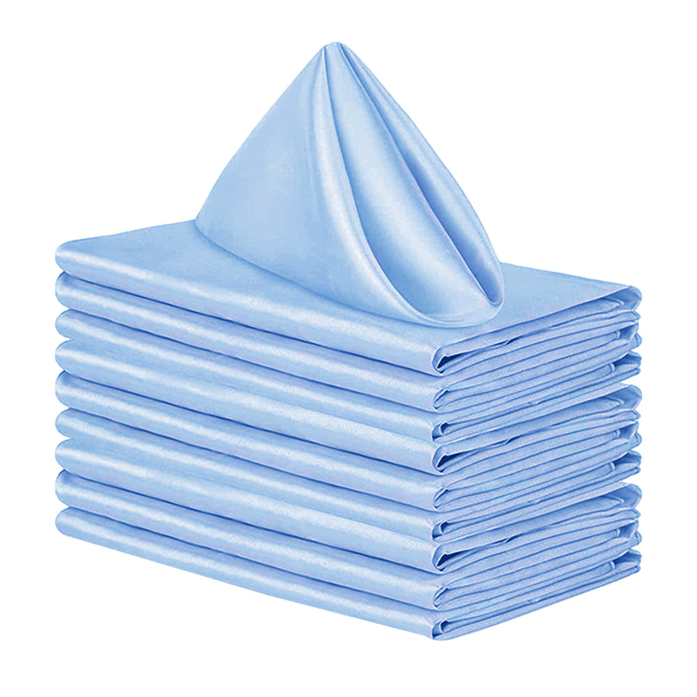 10 Pack Polyester Satin Dinner Napkins for Weddings Hotels Dining