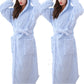 2Pcs Towelling Wrap Hooded Bathrobe
