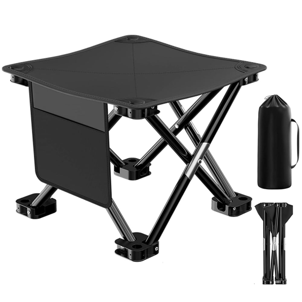 2Pcs Portable Outdoor Folding Camping Stool for Fishing Hiking Travel with Carry Bag
