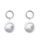 2Pcs For Apple AirTag Case Clear TPU Protective Cover with Key Ring Transparent
