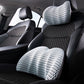 Set of Car Seat Memory Foam Lumbar Back Support and Neck Pillow