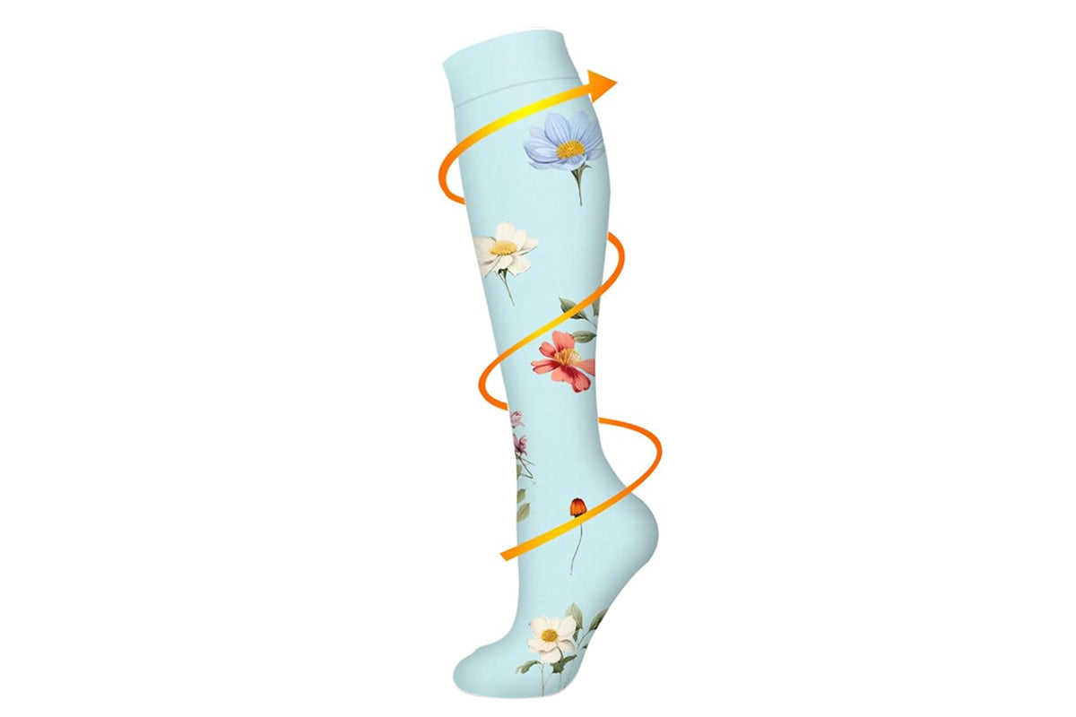 6 Pairs High Stretch Long Socks for Sports Casual Wear for Women - Style 1