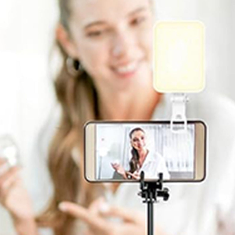 LED Portable Selfie Light with Clip and Hot Shoe Mount
