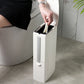 Slim Bathroom Trash Can Toilet Brush Set Waste Bin Toilet Brush Holder