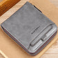 Men RFID Blocking PU Zipper Bifold Wallet Credit Card ID Holder