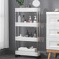 Slim Rolling Storage Cart Bathroom Shelves Organizer for Kitchen Laundry