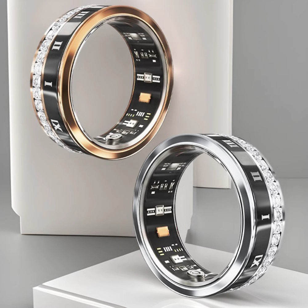 Smart Fitness Ring Health Rings Fitness Tracker Ring with Heart Rate Sleep Monitoring-Rose Gold