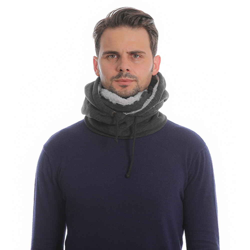 2Pcs Thick Fleece Windproof Hooded Neck Warmer Winter Balaclava for Men