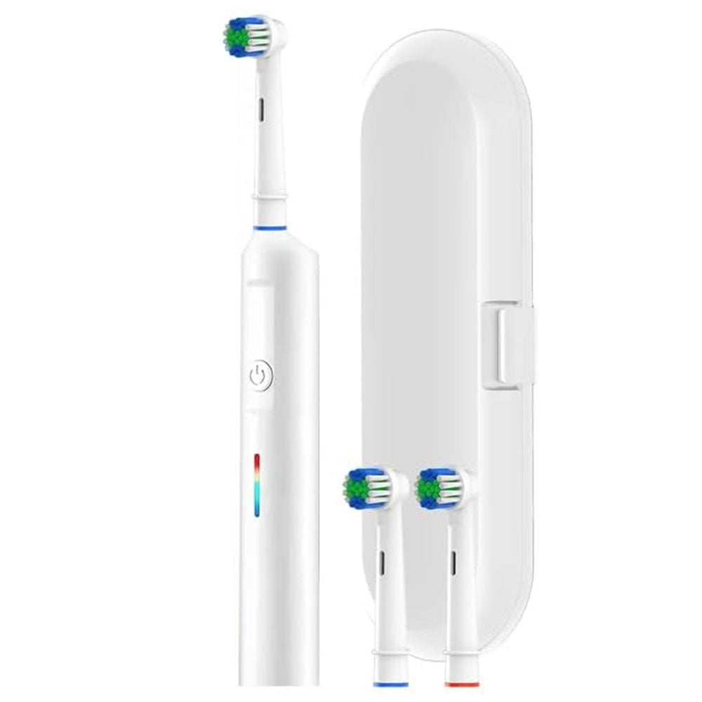 Rotating Electric Toothbrush 3Modes with Travel Case and 2 Brush Heads