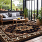 Large Floor Rug Crystal Velvet Vintage Boho Non-Slip Carpet for Bedroom Dining Room