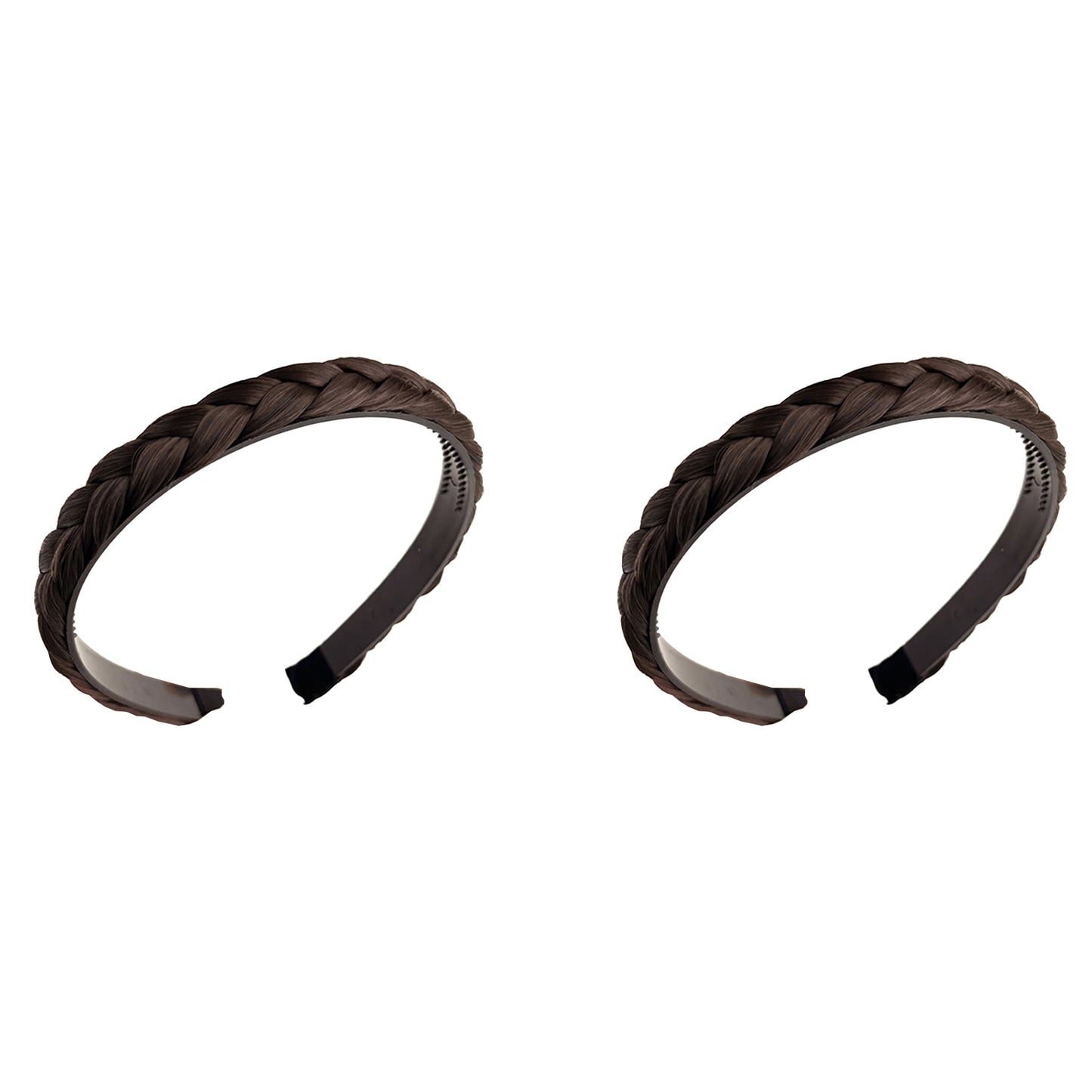 2Pcs Woven Hair Band with Anti-slip Teeth