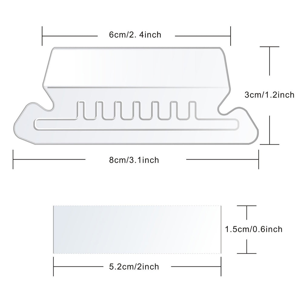 100Pcs PVC Hanging File Folder Tabs