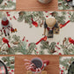 Linen Christmas Table Runner Long Farmhouse Holiday Home Kitchen Table Decorations