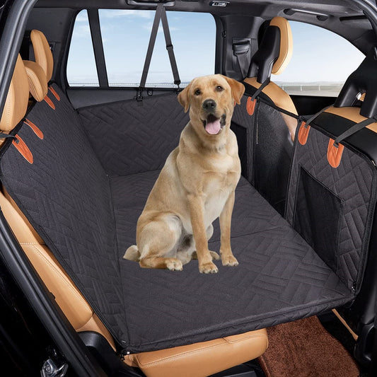 132x158cm Water-Resistant Hard Bottom Back Vehicle Seat Extending Cover for Dogs