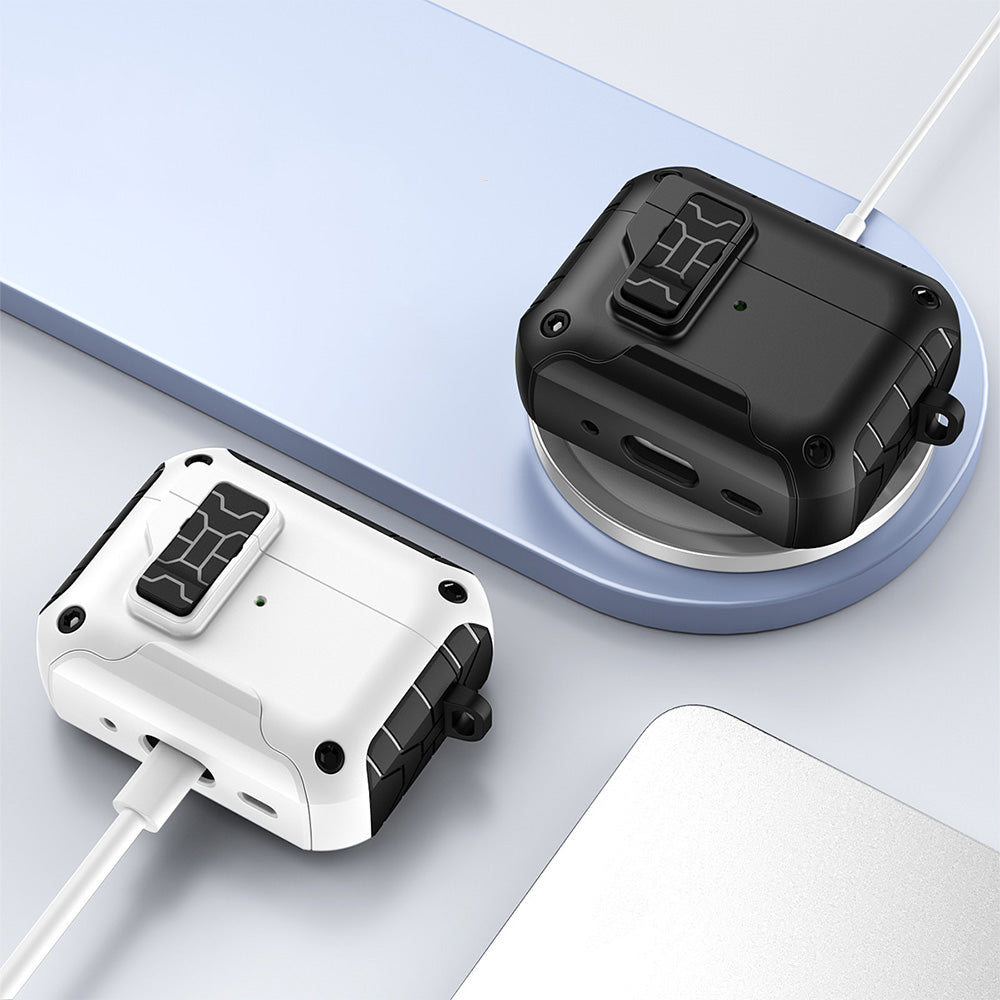 Rugged Protective Case for Airpods Pro 3 with Carabiner Clip and Kickstand