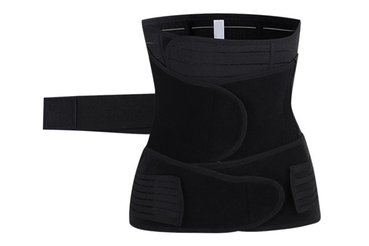 3 in 1 Postpartum Belly Band Waist Shapewear Recovery Girdle After Birth Support-Black