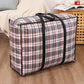 5Pcs Stripe Bag Packing Storage Strip Zip Shopping Travel Check House Moving Bag