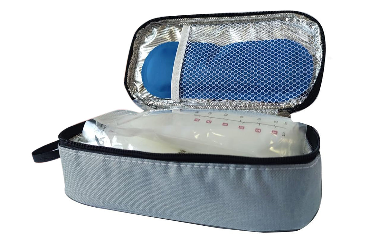 Insulated Insulin Cooling Bag Multi-Layer Medical Cooler for Diabetes Travel -Pink