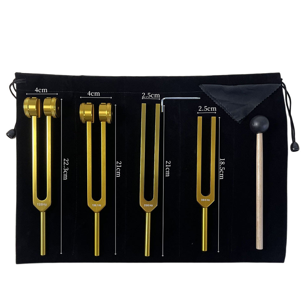 4Pcs Resonance Healing Tuning Fork Set Sensory Tool for Yoga Meditation