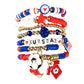 Colorful Soft Clay Football World Cup Bracelets Set for Aldults Soccer Fans