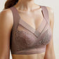 Women V Neck Floral Lace Seamless Bra