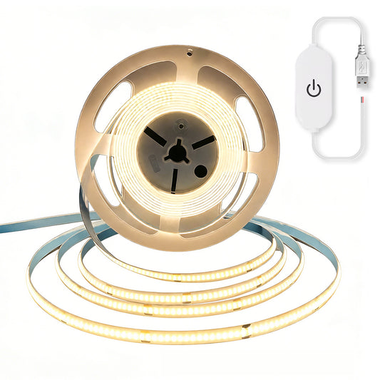 5V USB LED Light Strip COB LED Strip Lights for TV Under Cabinet