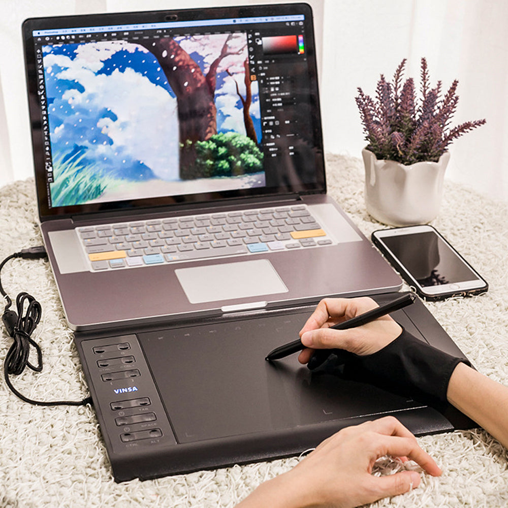 1060 Plus Digital Graphics Drawing Tablet with Stylus