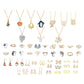 Christmas Jewelry Advent Calendar Set Earrings Rings Necklaces Keychains