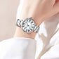 Women's Quartz Watch Classic Dial Roman Numerals Stainless Steel Band