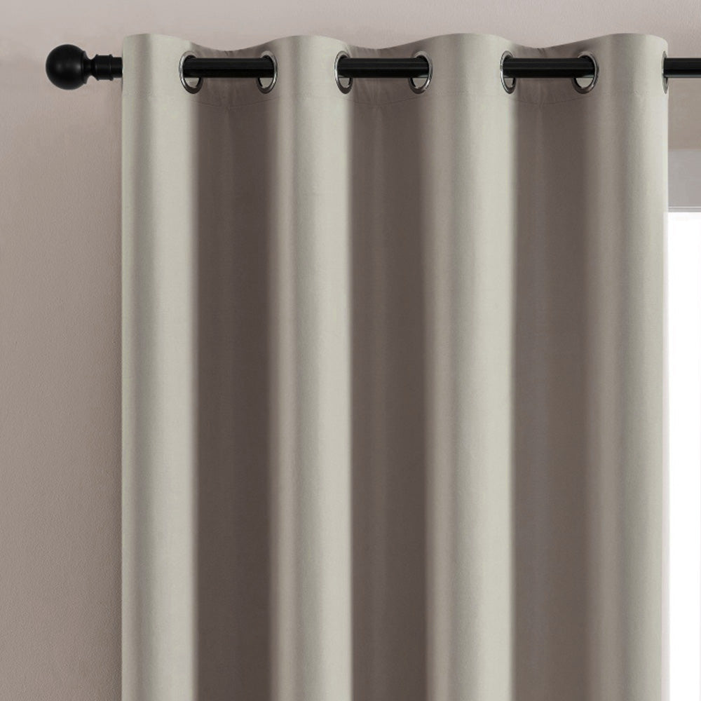 Blackout Curtain Panel with Black Liner Heat & Light Blocking Drapes