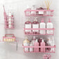 5Pcs Shower Caddy Adhesive Bathroom Wall Organizer Rack