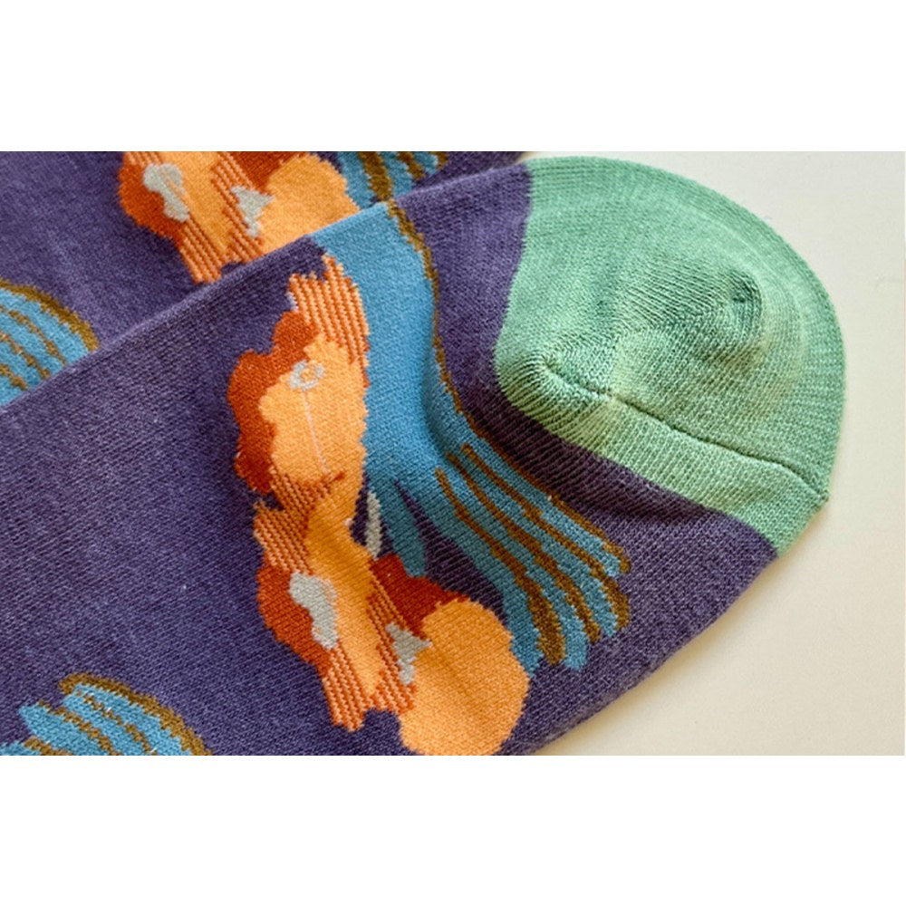 4 Pairs Women Novelty Crew Socks