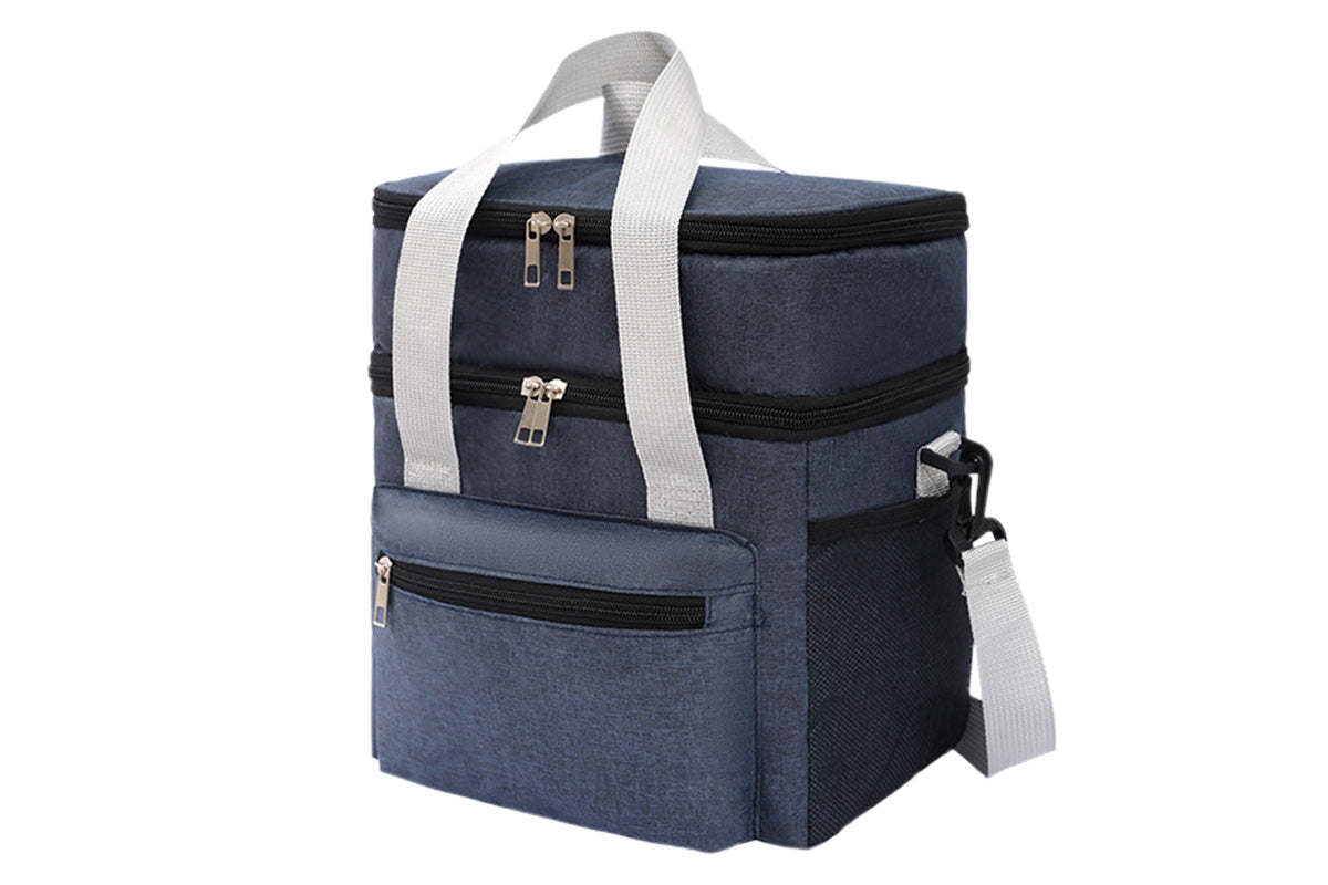 Double-Layer Insulated Portable Lunch Bag Cooler Food Container