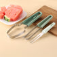 2Pcs 3-in-1 Stainless Steel Watermelon Fork Slicer