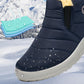 Women Water Resistant Warm Slip-On Shoes with Non-Slip Sole-Blue