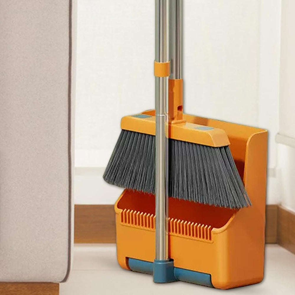 180 Degree Rotatable Broom with Foldable Standing Dustpan