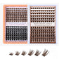Dark Brown Natural Cluster Lashes DIY Fluffy Individual Reusable for Light Hair