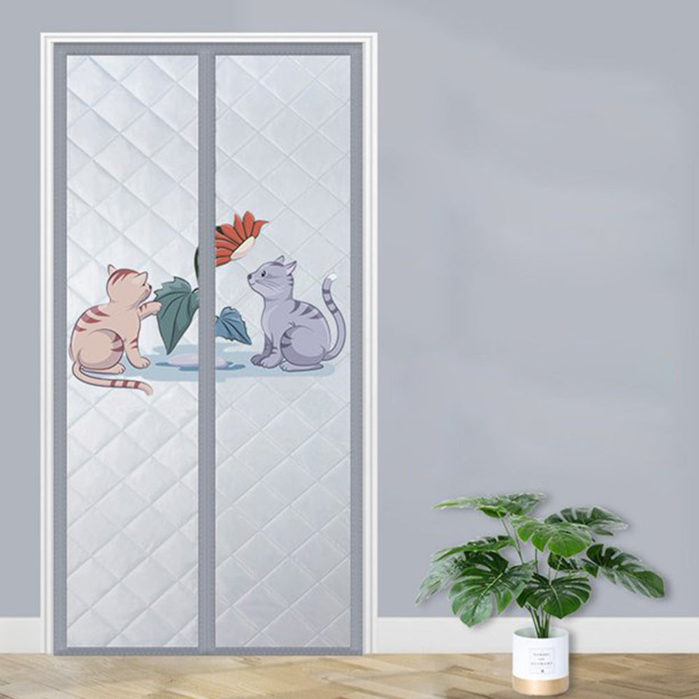 80X205CM Durable Magnetic Closure Thermal Insulated Door Curtain