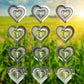 3Pcs Stainless Steel Rotating Reflective Bird Scare Tool-Heart-shaped