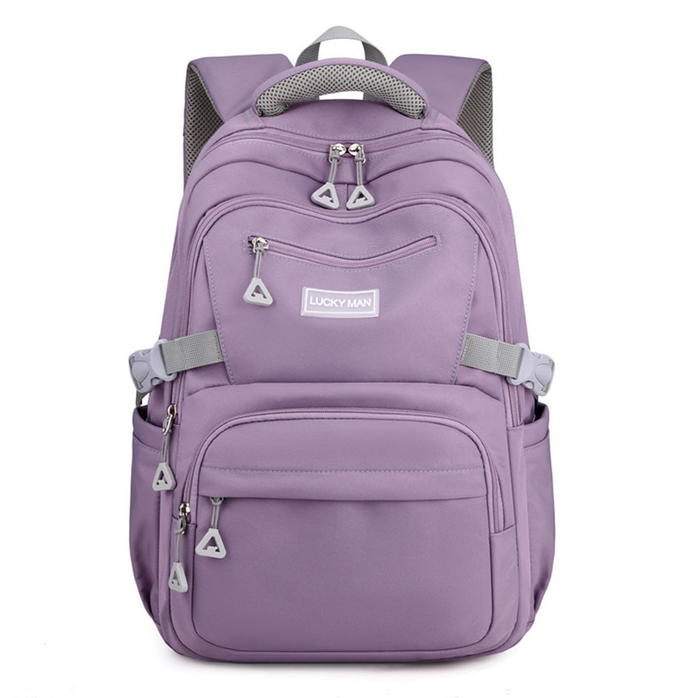 Backpack Solid Teenage Girls School Shoulder Bag Nylon