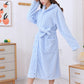Towelling Wrap Hooded Bathrobe