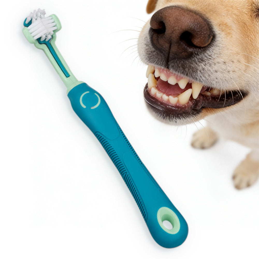Pet Toothbrush for Dogs and Cats 3 Sided