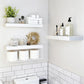 3 Tier Bathroom Shelf Wall Mounted Floating Shelf with Storage Basket