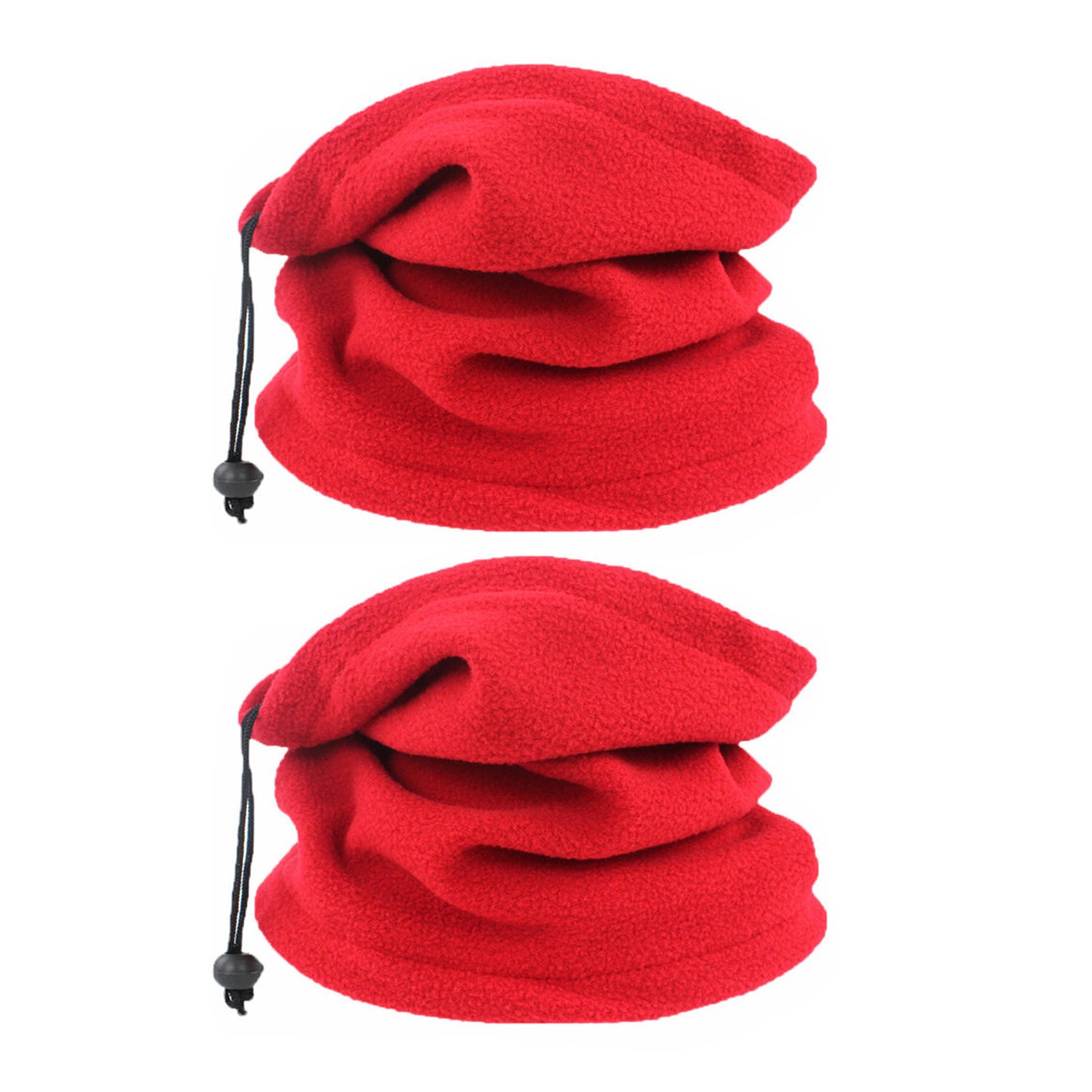 2Pcs Unisex Polar Fleece Neck Warmer 3 In 1 Multifunctional Scarf