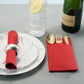 50 Pcs Disposable Linen-Feel Dinner Napkins with Bulit-in Flatware Pocket