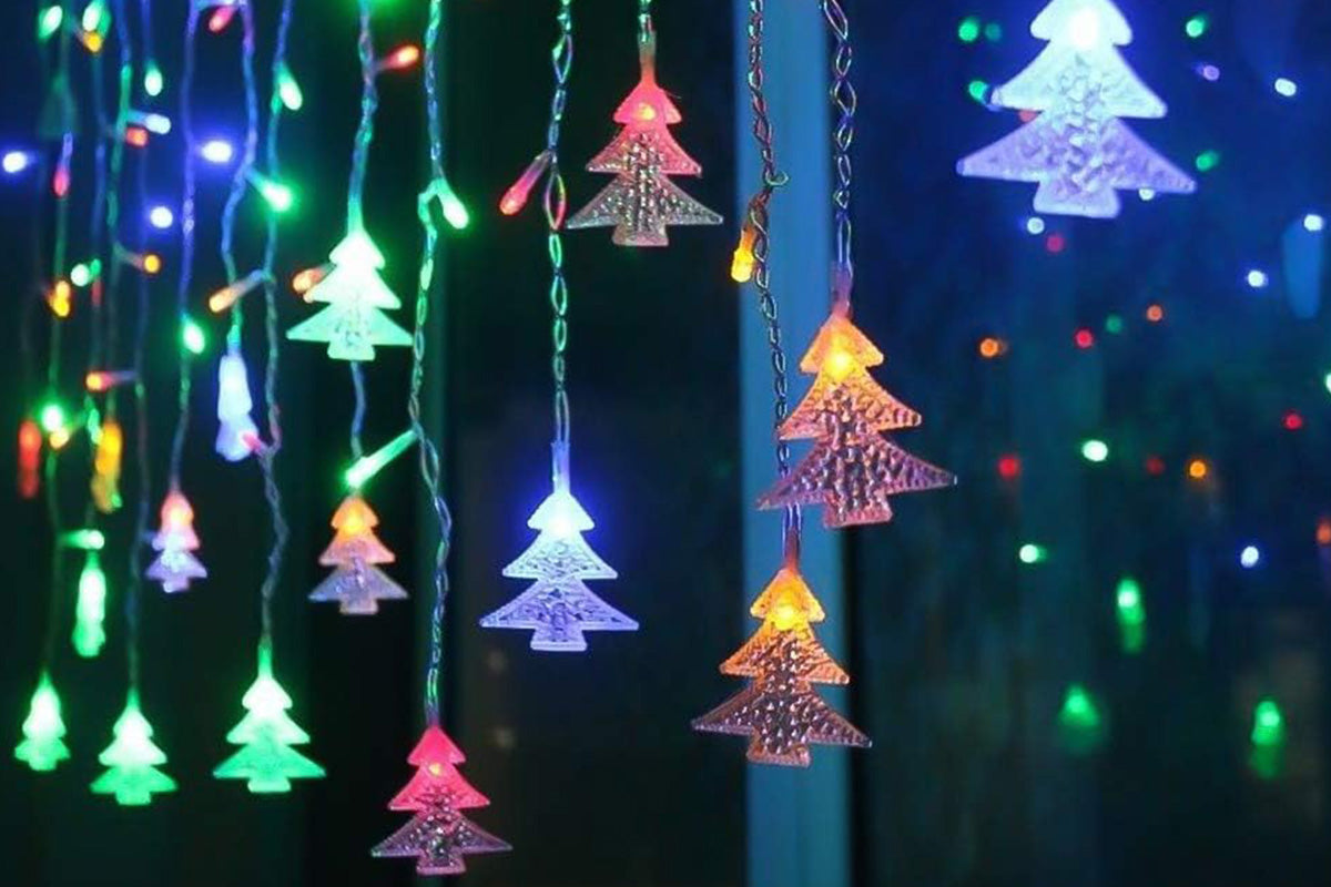 4m Curtain String Lights Waterproof Christmas Window Lights for Party Decorations