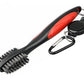 Dual Sided Golf Club Groove Cleaner Brush Tool with Retractable Carabiner